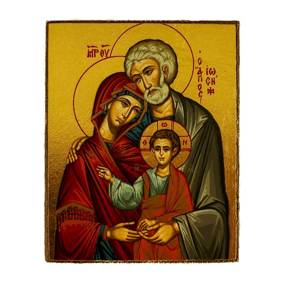 MONDO CATTOLICO Wooden Icon of Holy Family 2,36" X 1,57"