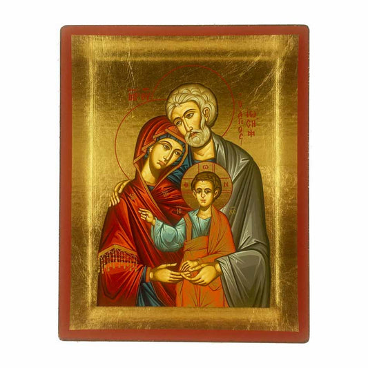 MONDO CATTOLICO Wooden Icon of Holy Family 7,48" X 5,90"