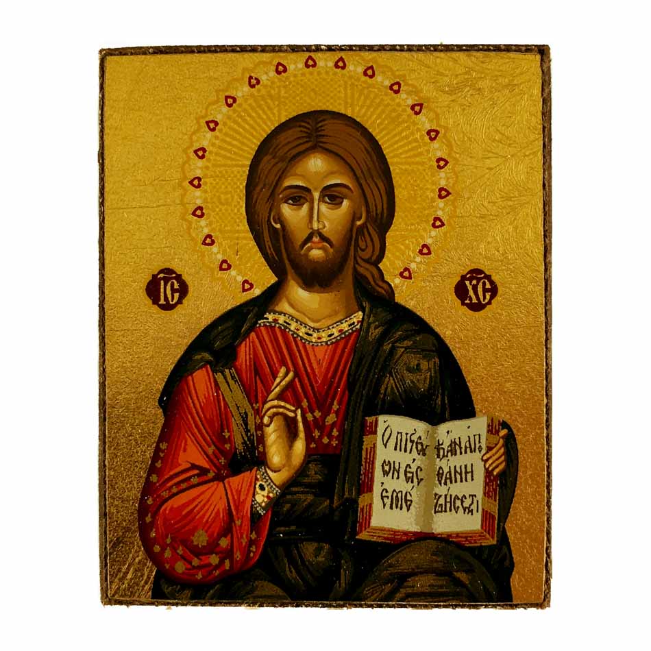 MONDO CATTOLICO Wooden Icon of Jesus Christ 2,36" X 1,57"