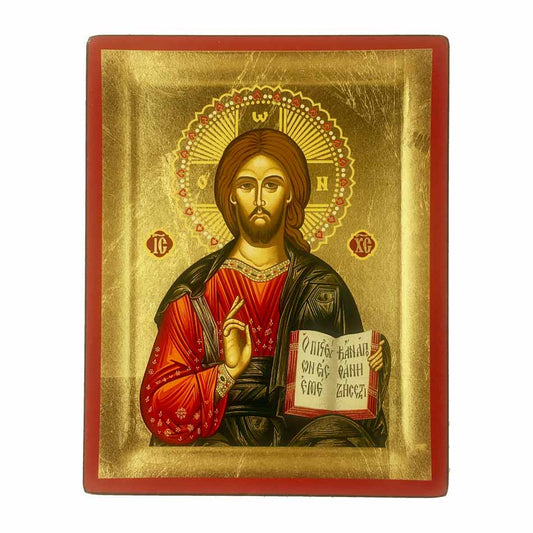 MONDO CATTOLICO Wooden icon of Jesus Christ 7,48" X 5,90"