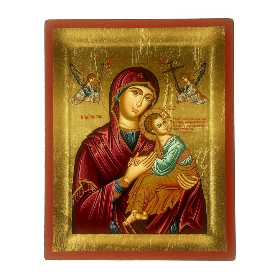MONDO CATTOLICO Wooden Icon Our Lady of Perpetual Help 19x15 cm