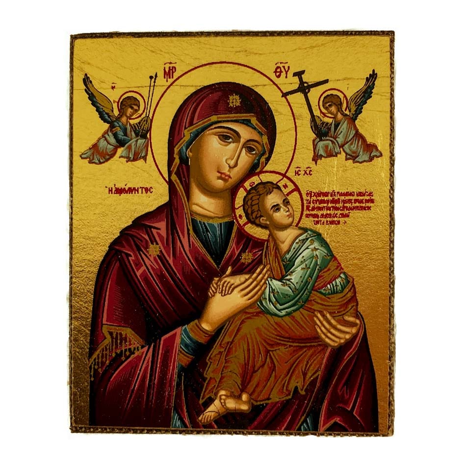 MONDO CATTOLICO Wooden Icon Our Lady of Perpetual Help 5x4 cm