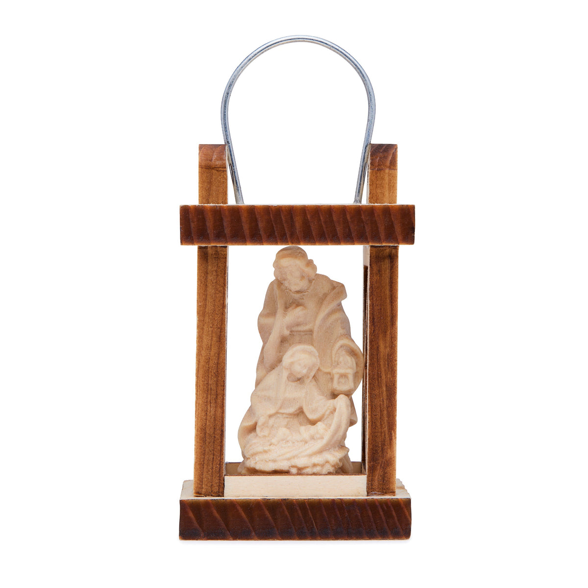 Wooden Nativity Scene in a Lantern | MONDO CATTOLICO