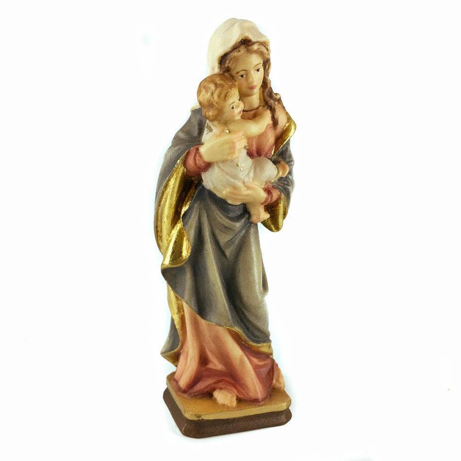 DEUR SNC DI DEMETZ OSVALD & CO. 10 cm (3.94 in) Wooden Statue Mother Mary with Child
