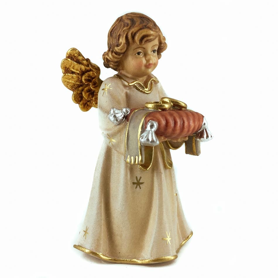PEMA S.R.L. 9 cm (3.54 in) Wooden Statue of Angel With Wedding Rings