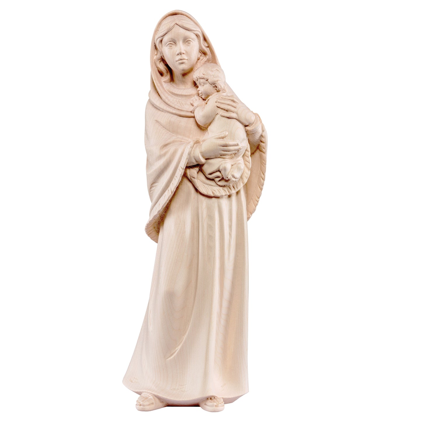 MONDO CATTOLICO Natural / 15 cm (5.9 in) Wooden statue of Madonna Ferruzzi