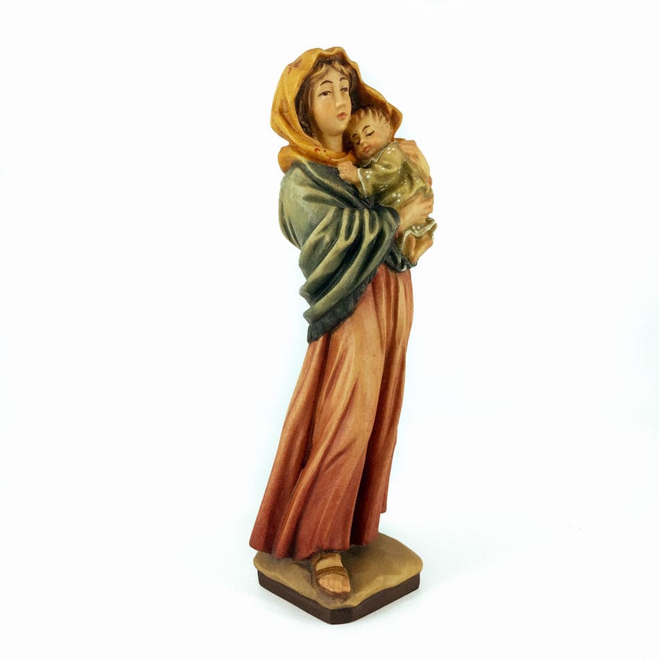Mondo Cattolico 15 cm (5.90 in) Wooden Statue of Madonna of the Streets