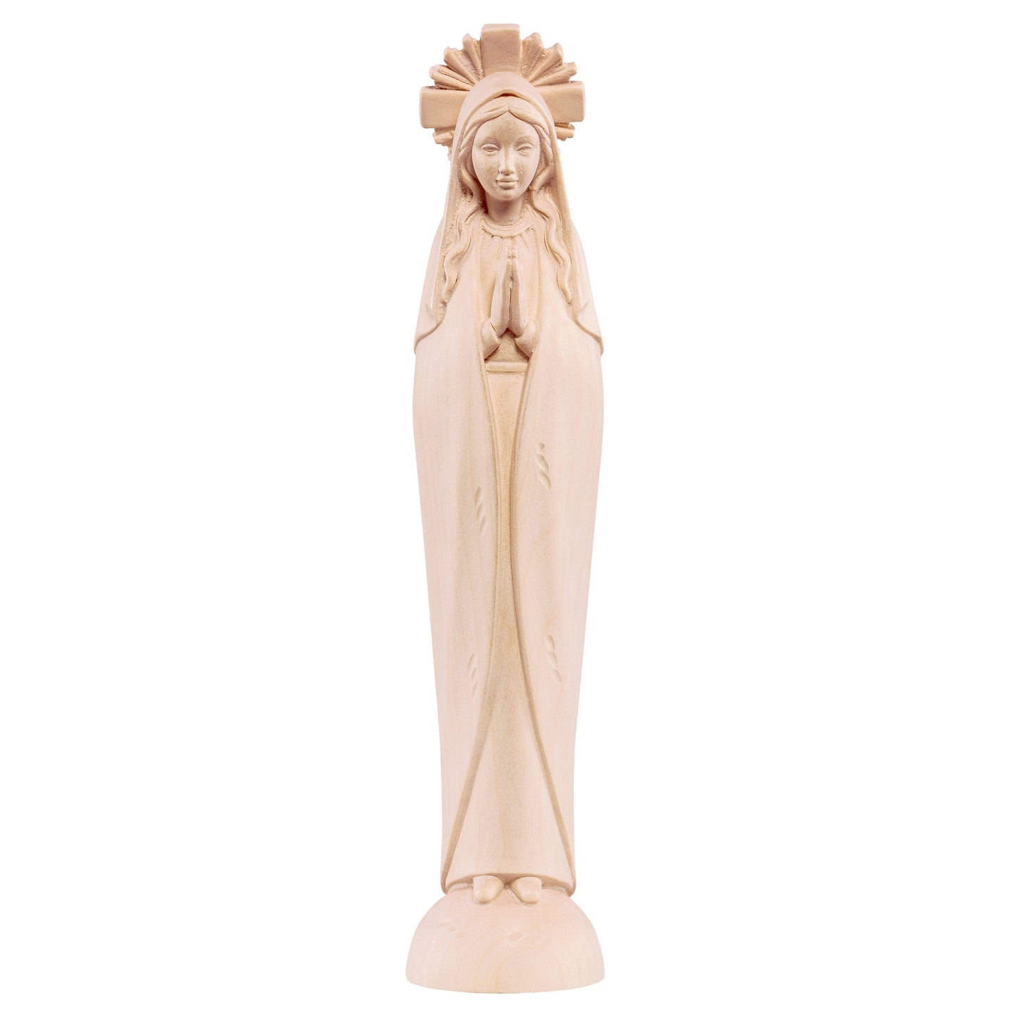 MONDO CATTOLICO Natural / 20 cm (7.9 in) Wooden statue of Madonna stylized