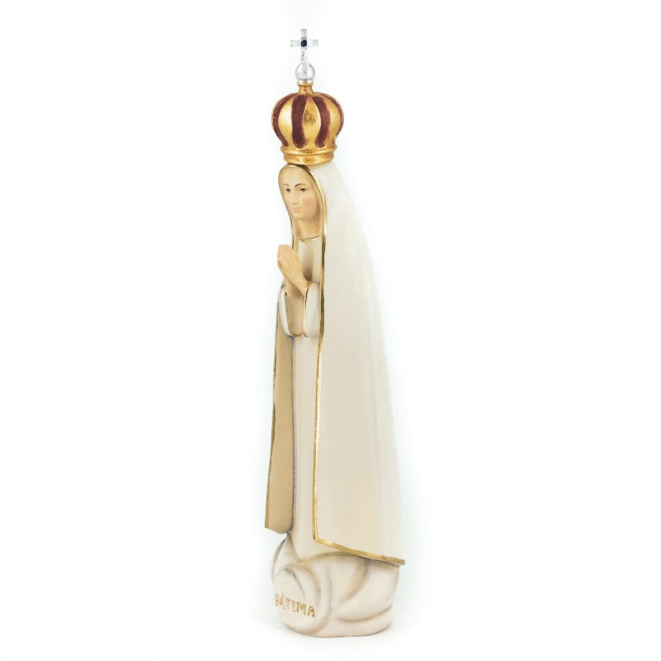 ULPE SAS DI DANIEL PERATHONER 21 cm (8.27 in) Wooden Statue of Our Lady of Fatima With Crown