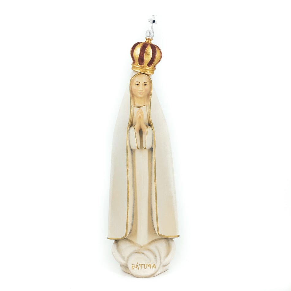 ULPE SAS DI DANIEL PERATHONER 21 cm (8.27 in) Wooden Statue of Our Lady of Fatima With Crown