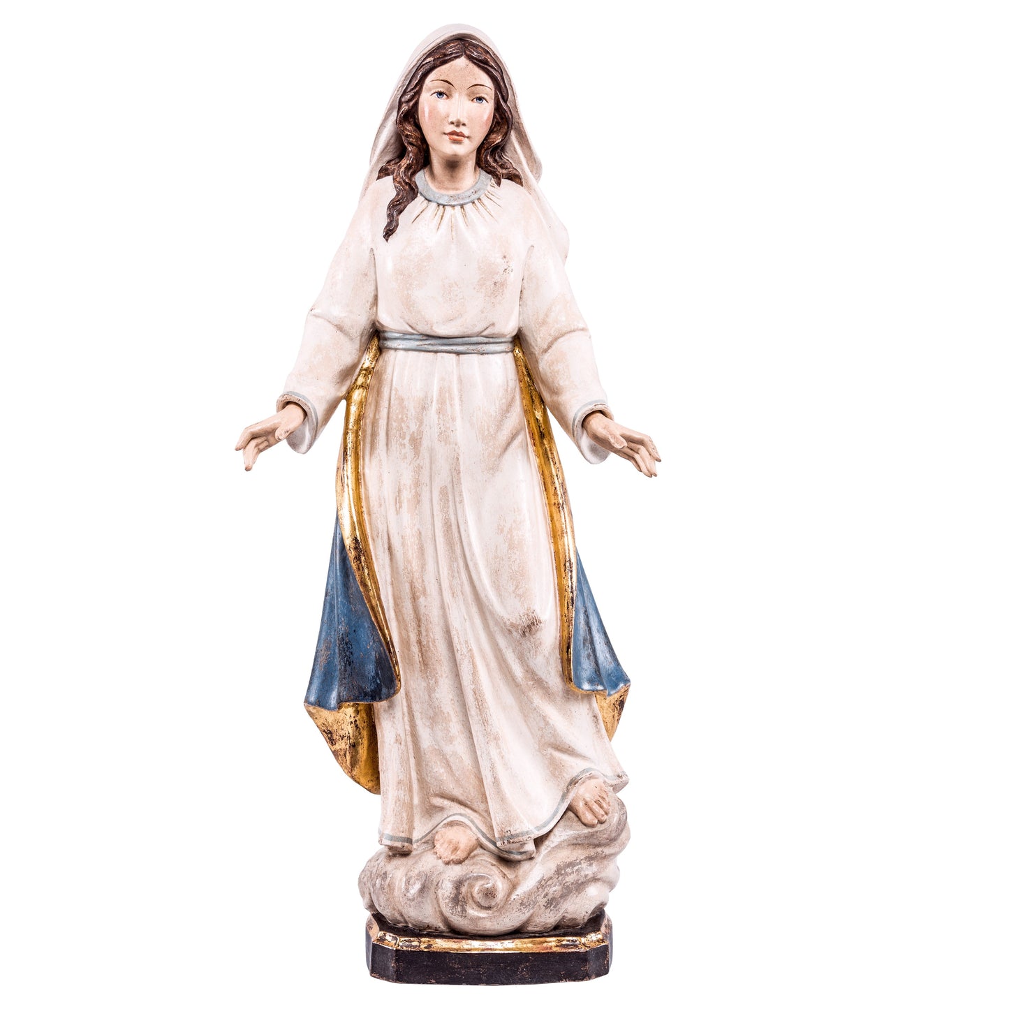 MONDO CATTOLICO Golden / 60 cm (23.6 in) Wooden statue of Our Lady of Grace