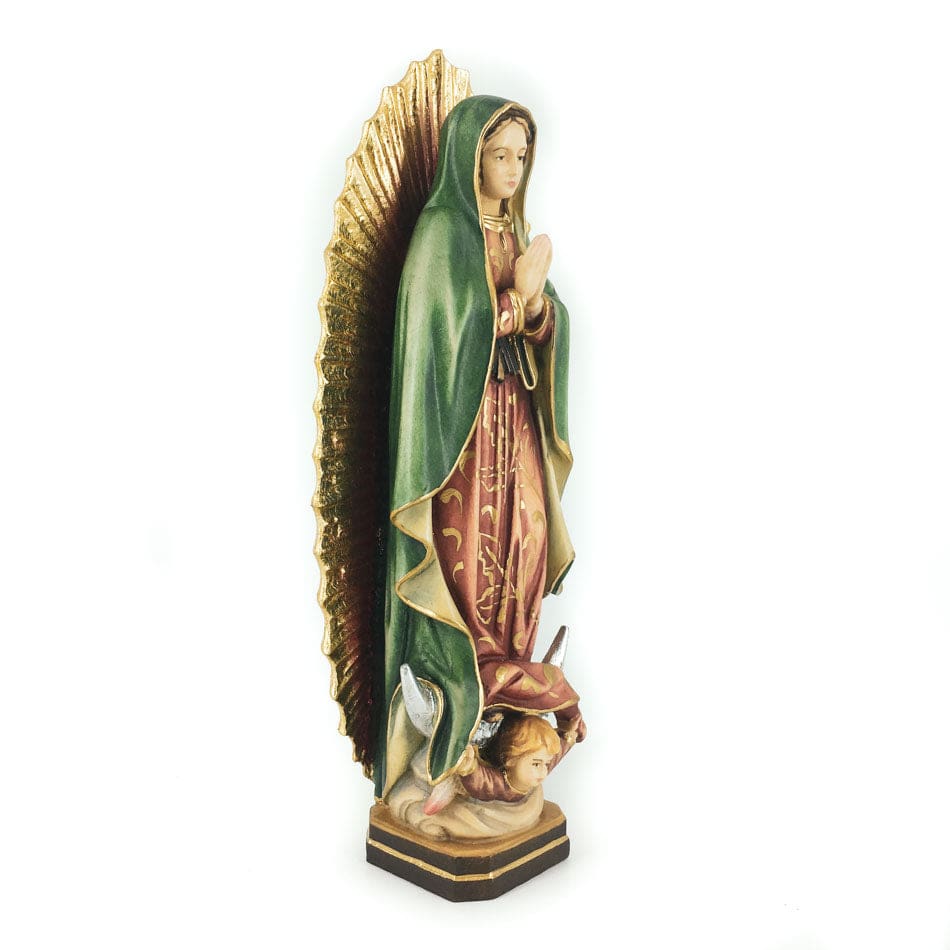 MONDO CATTOLICO Wooden Statue of Our Lady of Guadalupe
