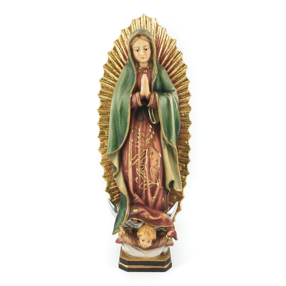MONDO CATTOLICO 15 cm (5.91 in) Wooden Statue of Our Lady of Guadalupe