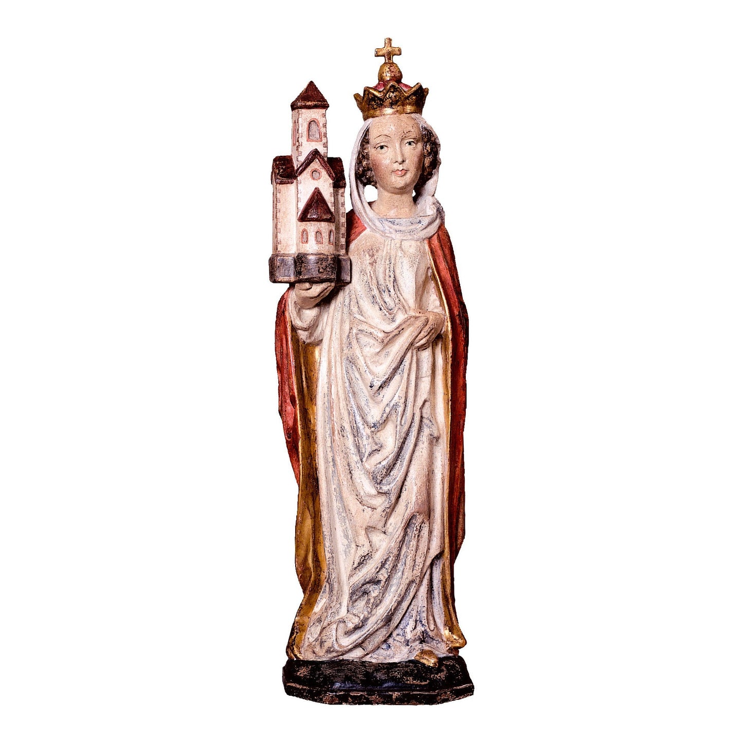 Mondo Cattolico Golden / 50 cm (19.7 in) Wooden statue of St. Agnes