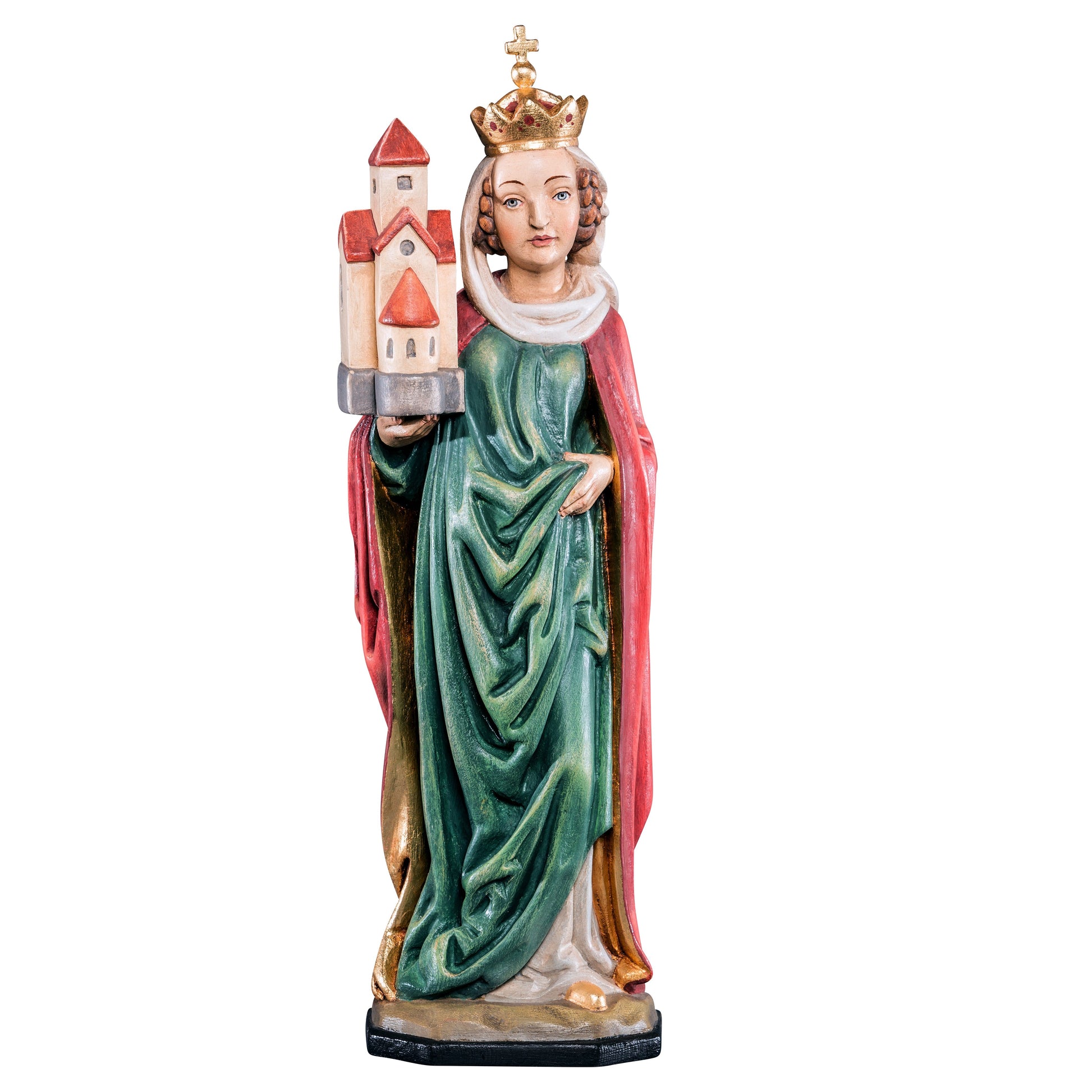Mondo Cattolico Antiqued / 50 cm (19.7 in) Wooden statue of St. Agnes