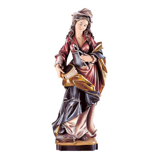 Mondo Cattolico Colored / 15 cm (5.9 in) Wooden statue of St. Apollonia
