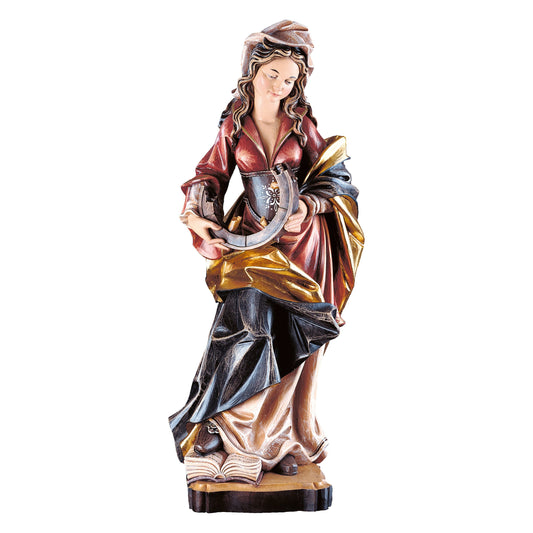 Mondo Cattolico Colored / 20 cm (7.9 in) Wooden statue of St. Catherine