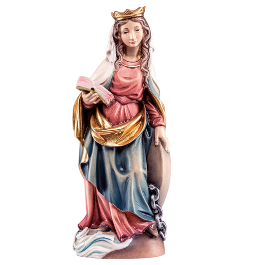 Mondo Cattolico Colored / 30 cm (11.8 in) Wooden statue of St. Christine