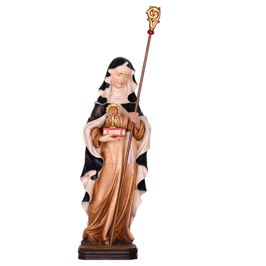 Mondo Cattolico Colored / 15 cm (5.9 in) Wooden statue of St. Claire
