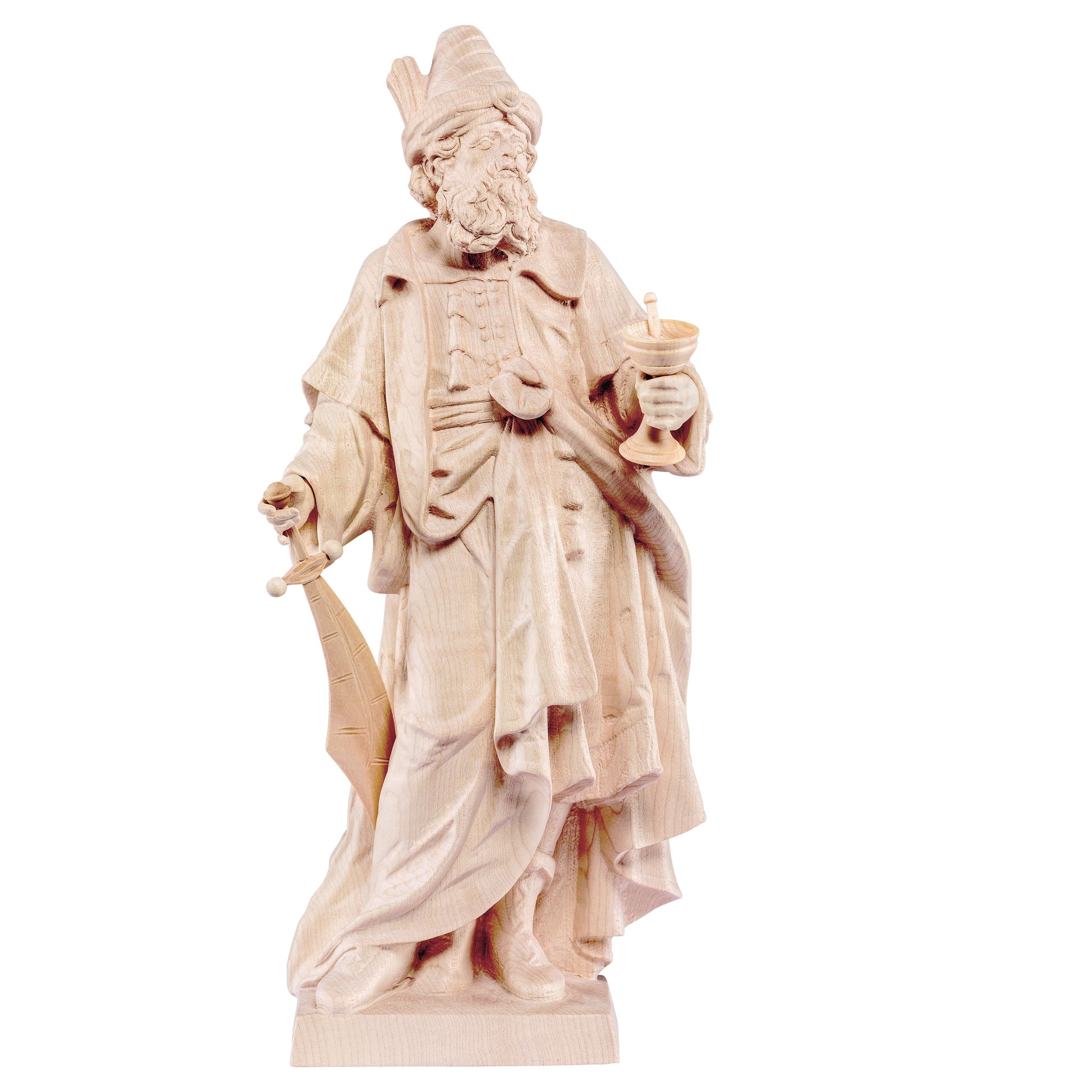 MONDO CATTOLICO Natural / 20 cm (7.9 in) Wooden Statue of St. Damian