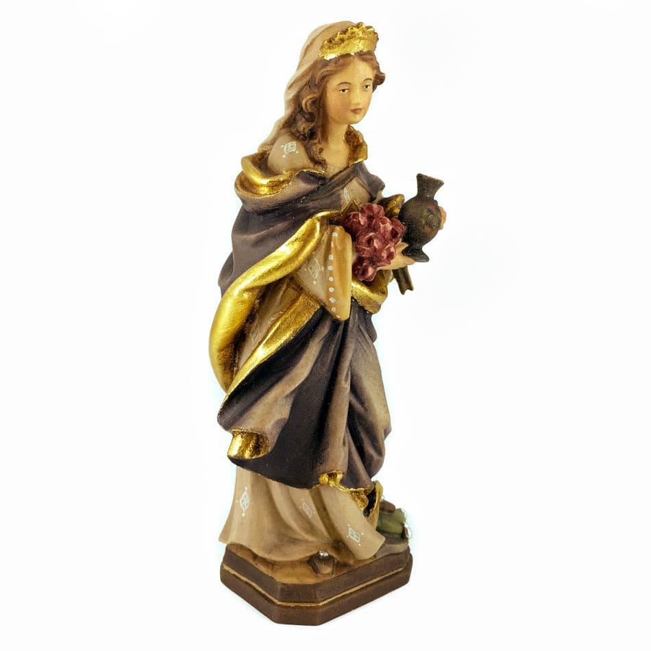 MONDO CATTOLICO 15 cm (5.91 in) Wooden Statue of St. Elizabeth of Hungary