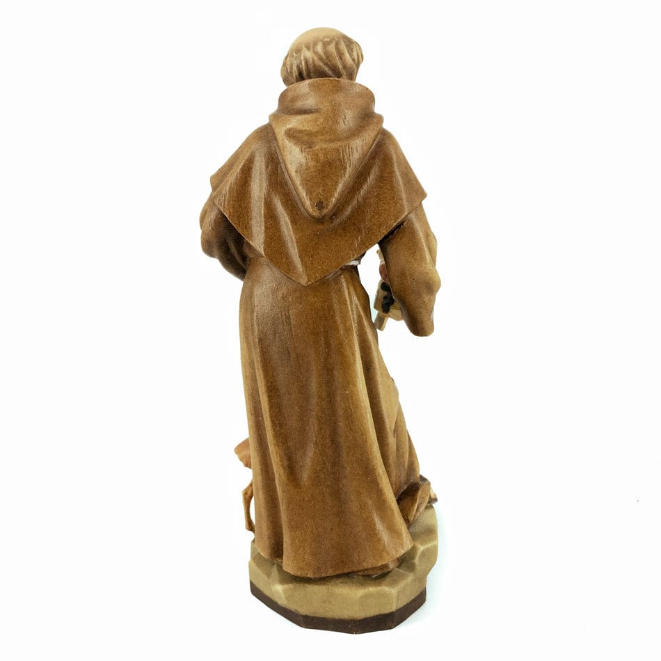 MONDO CATTOLICO Wooden Statue of St. Francis of Assisi With Animals