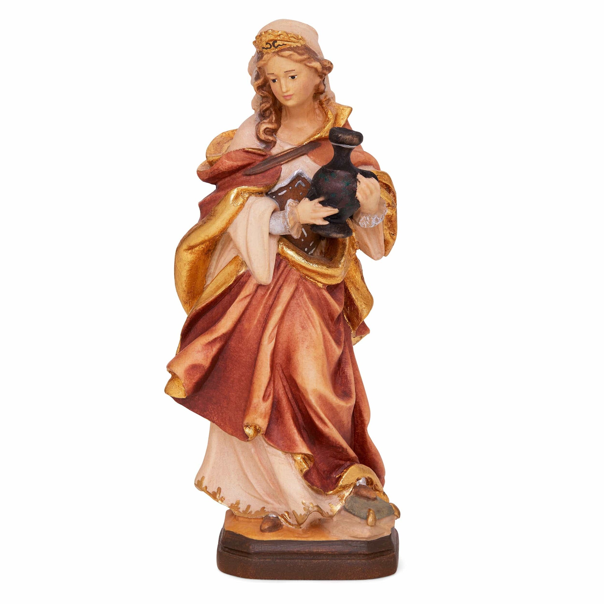 MONDO CATTOLICO 15 cm (5.90 in) Wooden Statue of St. Mary Magdalene