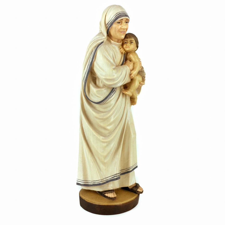 MONDO CATTOLICO Wooden Statue of St. Mother Teresa of Calcutta