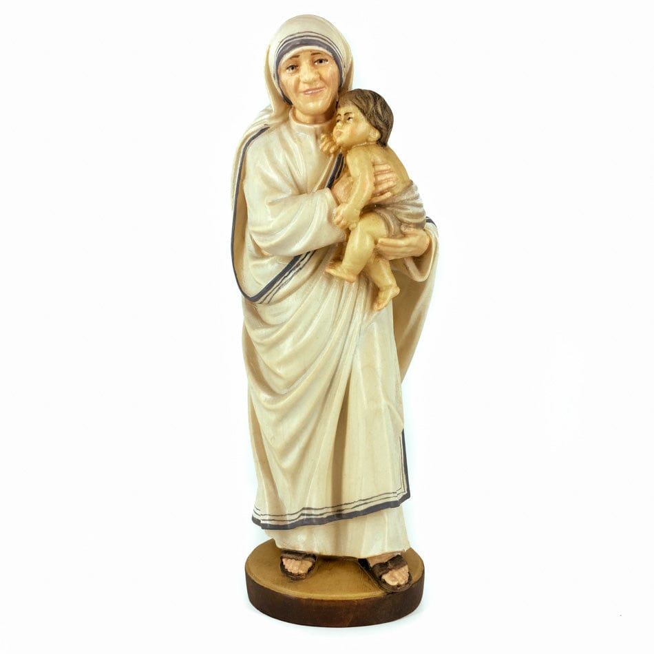 MONDO CATTOLICO Wooden Statue of St. Mother Teresa of Calcutta