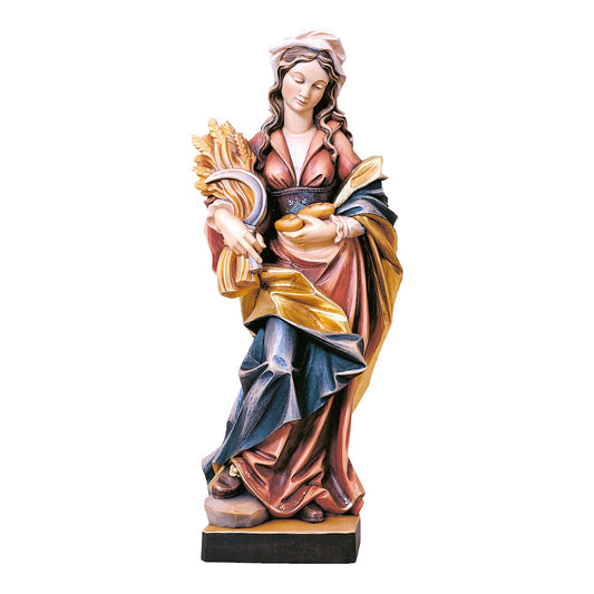 Mondo Cattolico Colored / 15 cm (5.9 in) Wooden statue of St. Notburga