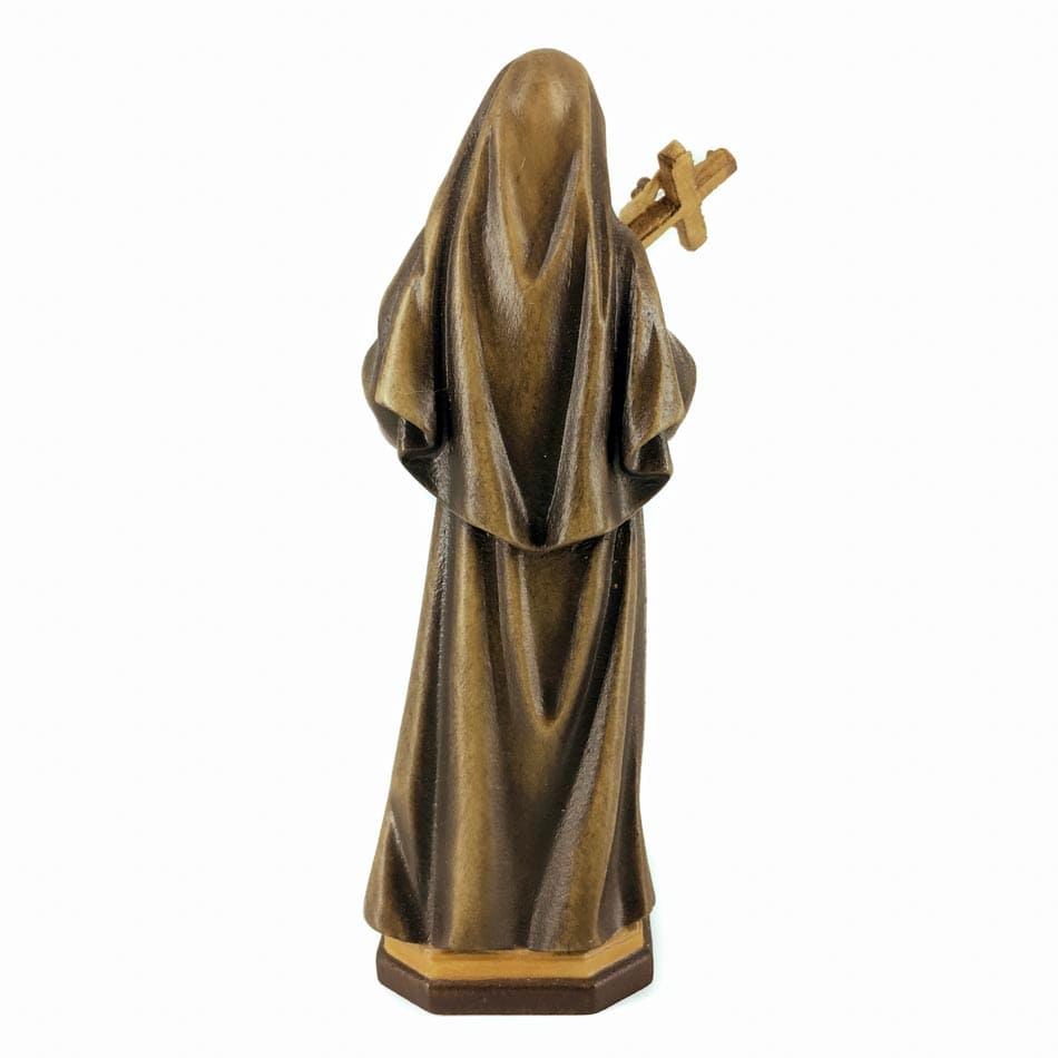 MONDO CATTOLICO 12 cm (4.72 in) Wooden Statue of St. Rita of Cascia