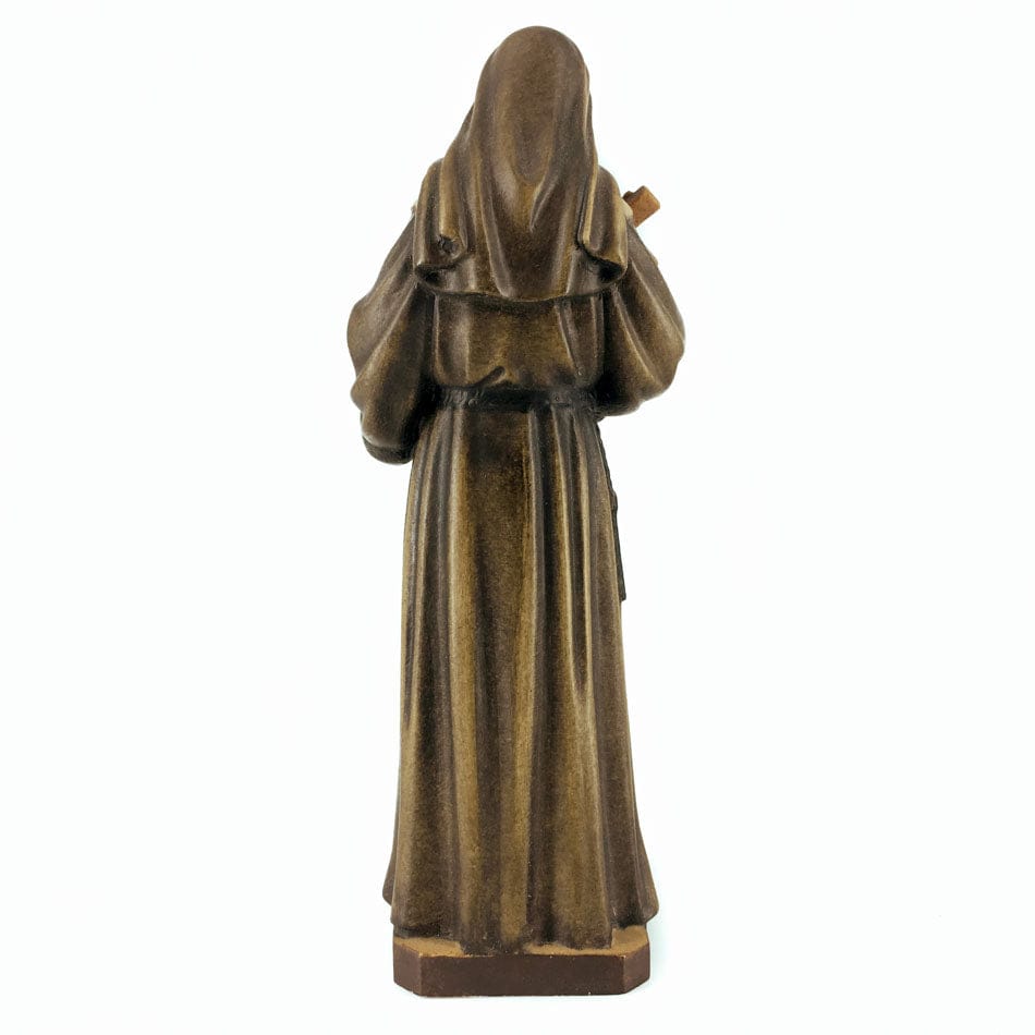 MONDO CATTOLICO 13 cm (5.12 in) Wooden Statue of St. Rita of Cascia With A Crown of Thorns