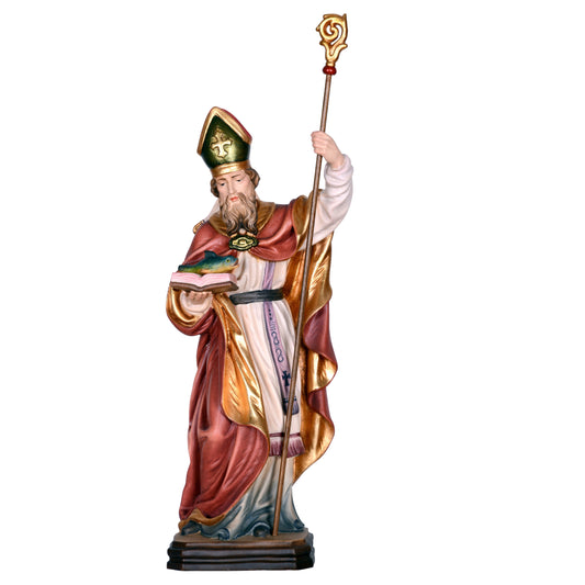 Mondo Cattolico Colored / 15 cm (5.9 in) Wooden statue of St. Ulrich
