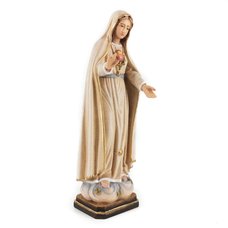 Estatua De Madera Del Inmaculado Corazón de María MONDO CATTOLICO