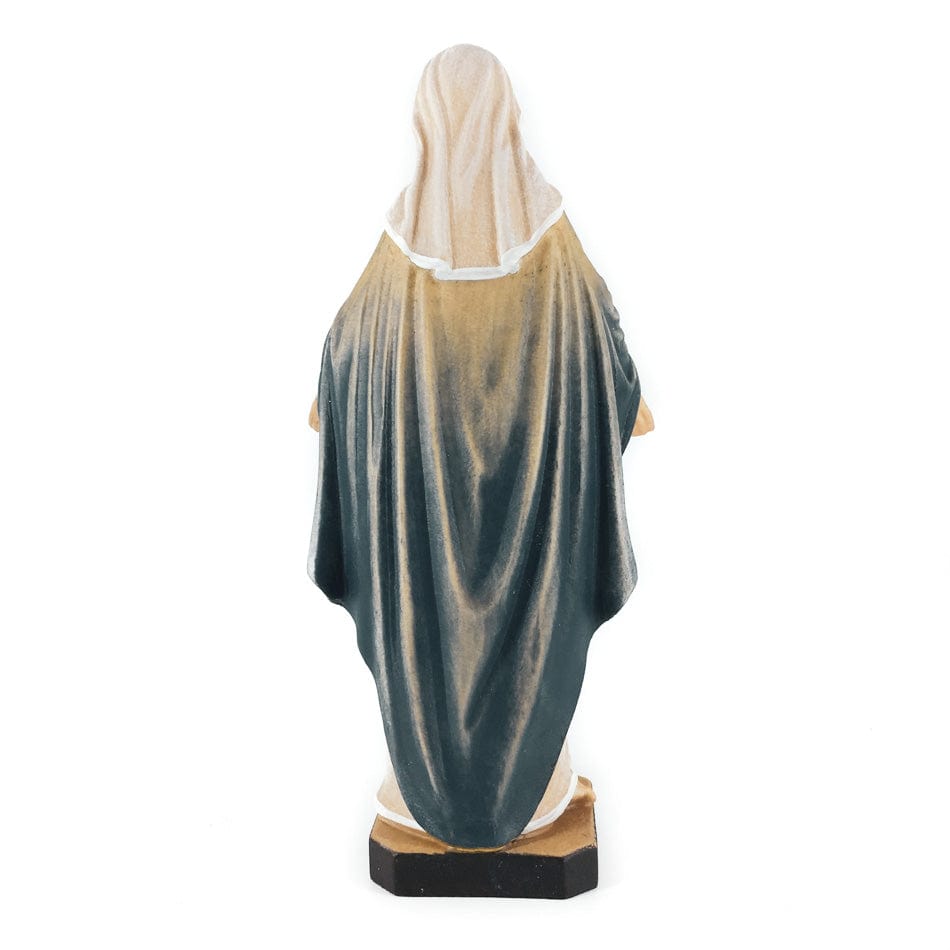 PEMA S.R.L. 14 cm (5.51 in) Wooden Statue of the Immaculate Heart of Mary With Blue Veil