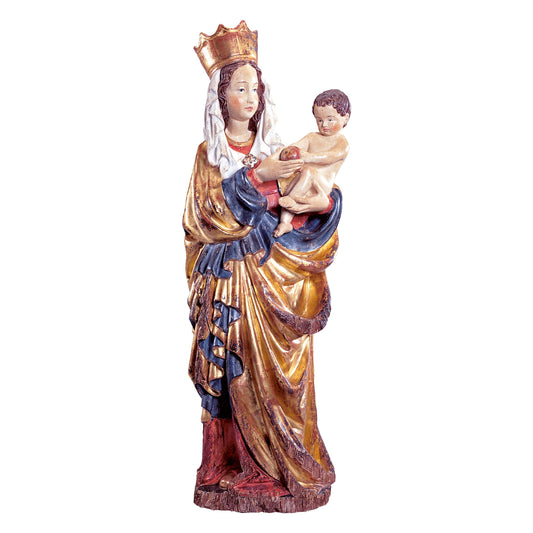 Mondo Cattolico Golden / 50 cm (19.7 in) Wooden statue of Thornermadonna