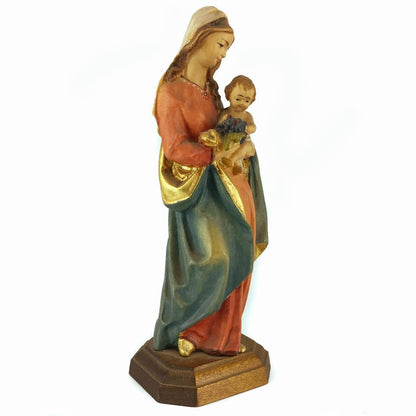 Mondo Cattolico 15 cm (5.91 in) Wooden Statue of Virgin of the Grapes