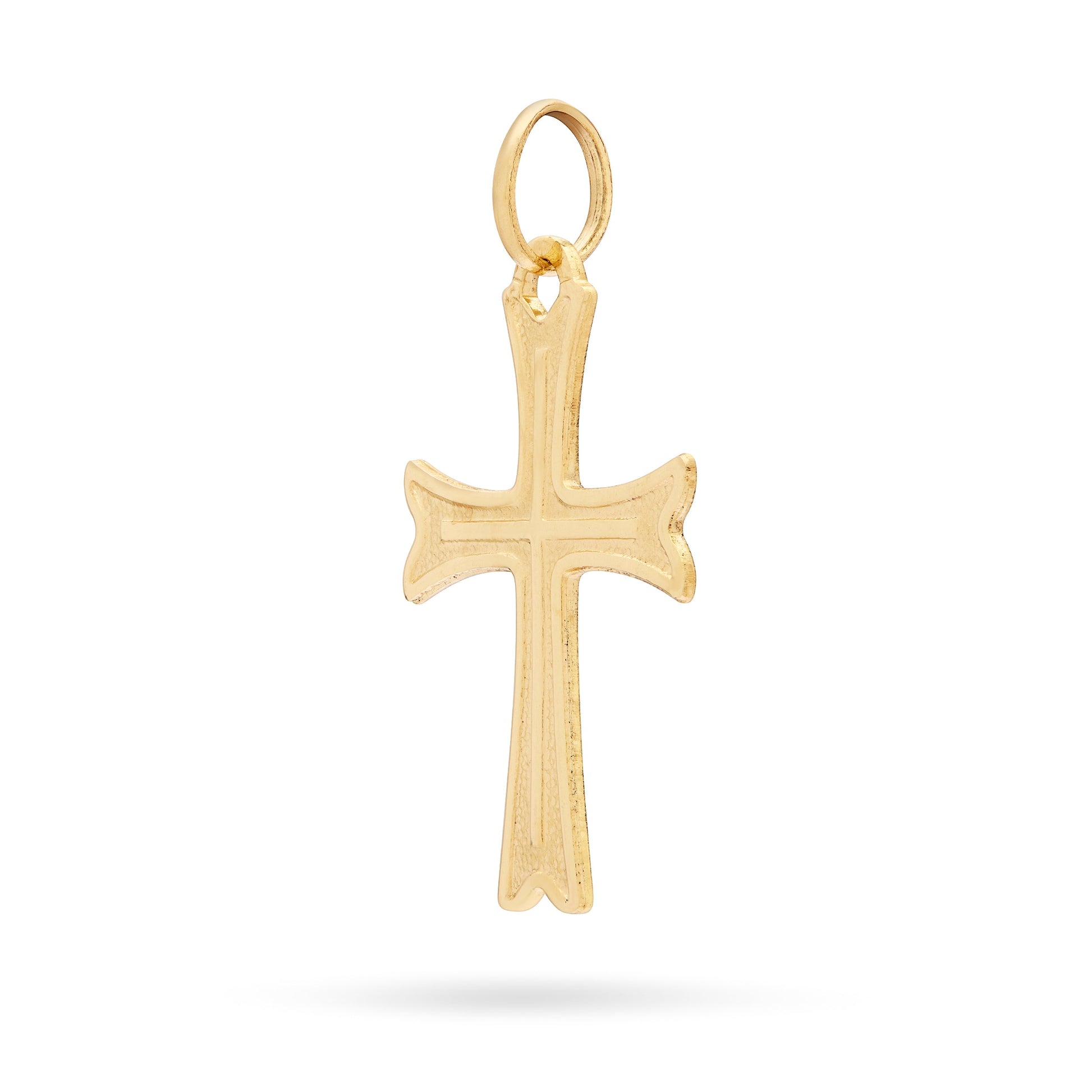 Mondo Cattolico Pendant 22 mm (0.87 in) Yellow Gold Cross Pendant With Double Ends