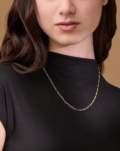 MONDO CATTOLICO ROMA Necklaces 50 cm (19.69 in) Yellow Gold Figaro Chain Necklace