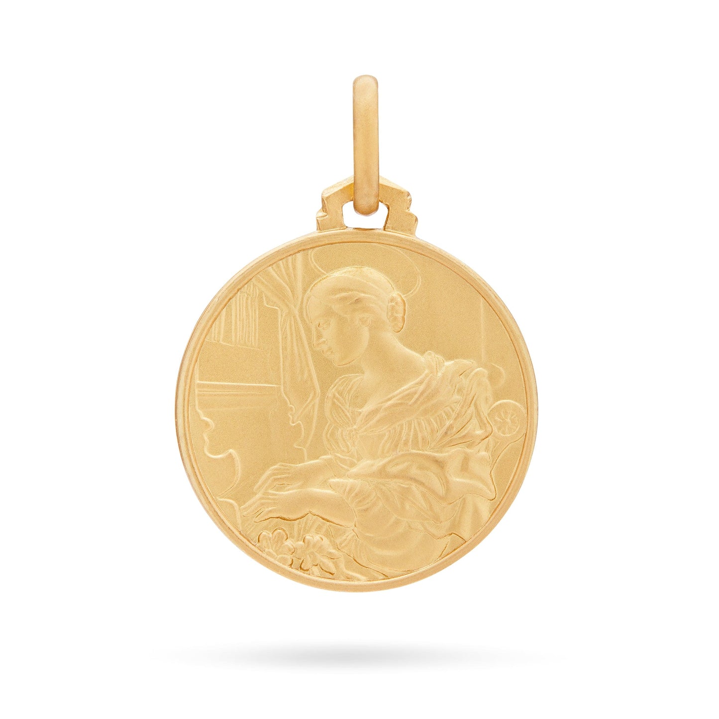 MONDO CATTOLICO 18 mm (0.70 in) Yellow Gold Medal of Saint Cecilia