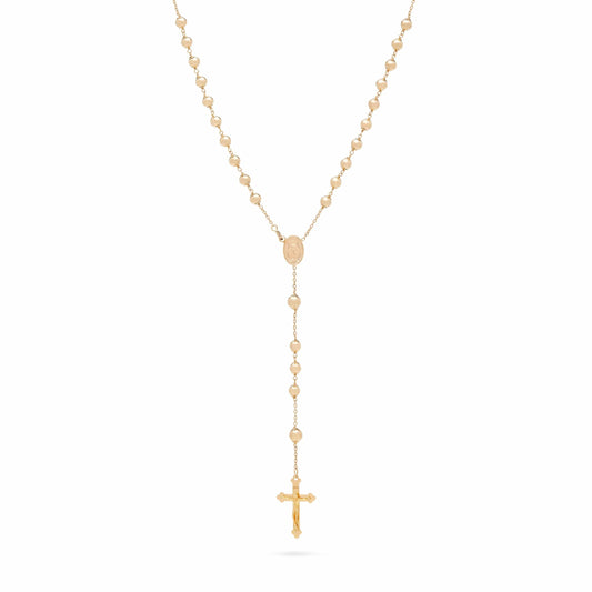 Aka Gioielli® - Collana Rosario in Argento 925 Placcato Oro 18Kt con Medaglia Madonna Miracolosa e Ciondolo a Croce per Donna Aka Gioielli® - Collana Rosario in Argento 925 Placcato Oro 18Kt con Medaglia Madonna Miracolosa e Ciondolo a Croce per Donna