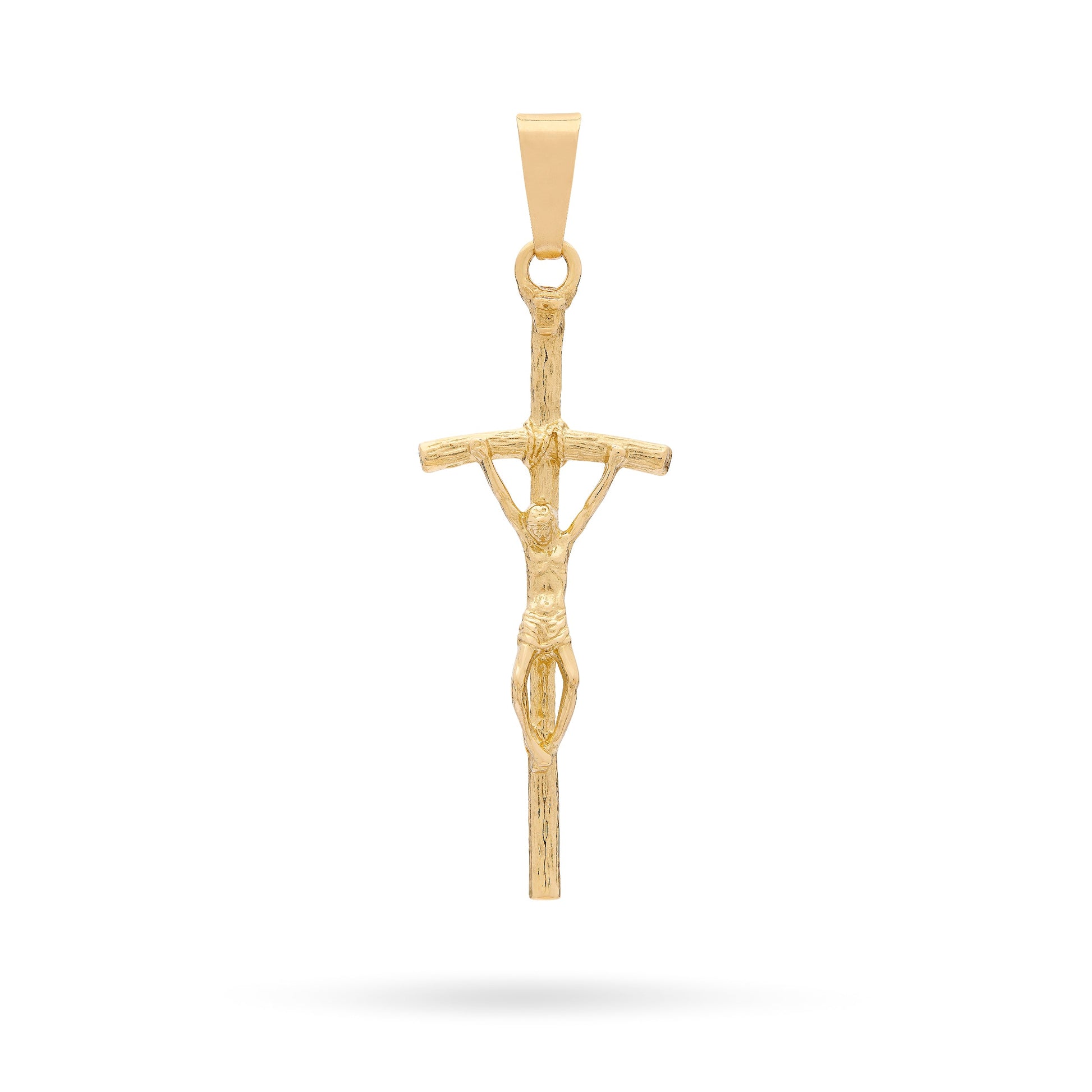 Mondo Cattolico Pendant Yellow Gold Pastoral Crucifix Pendant
