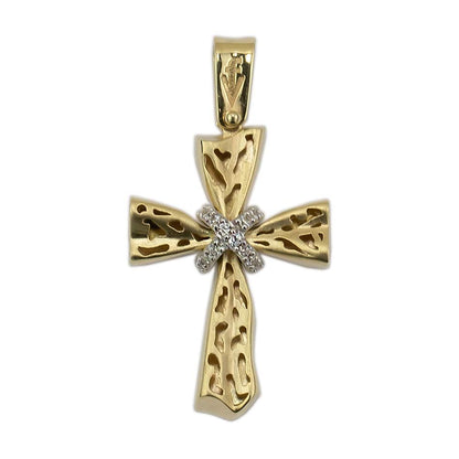 MONDO CATTOLICO Yellow Gold Pendant with White Gold Knot