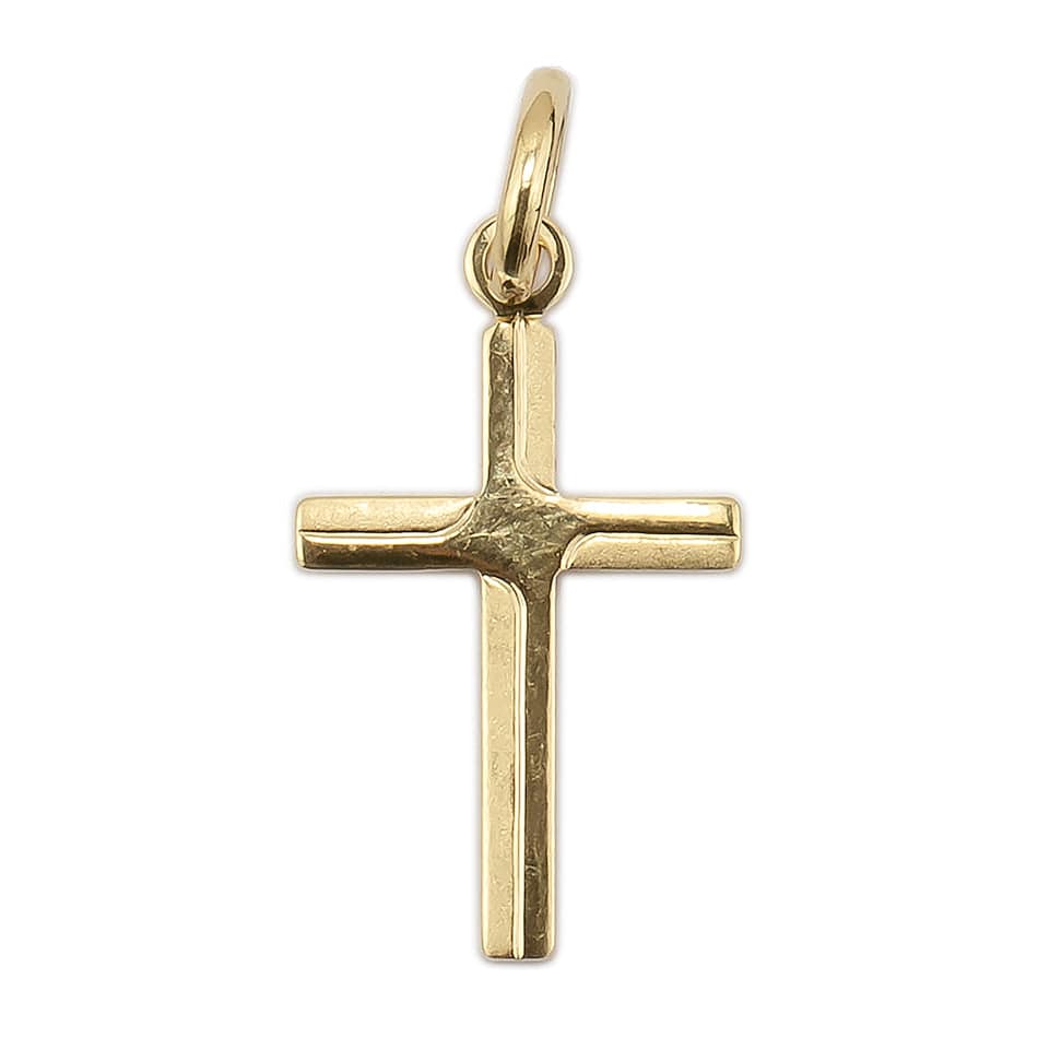 MONDO CATTOLICO Yellow Gold Satin finish Small cross without Body