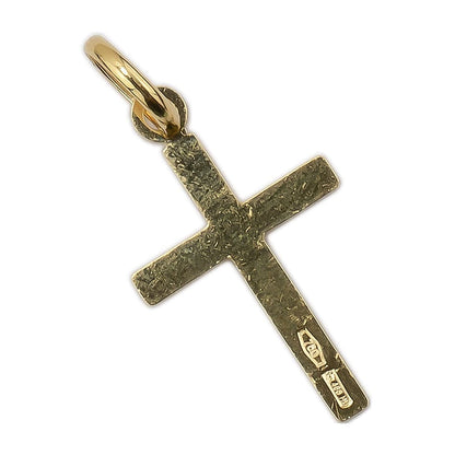 MONDO CATTOLICO Yellow Gold Satin finish Small cross without Body