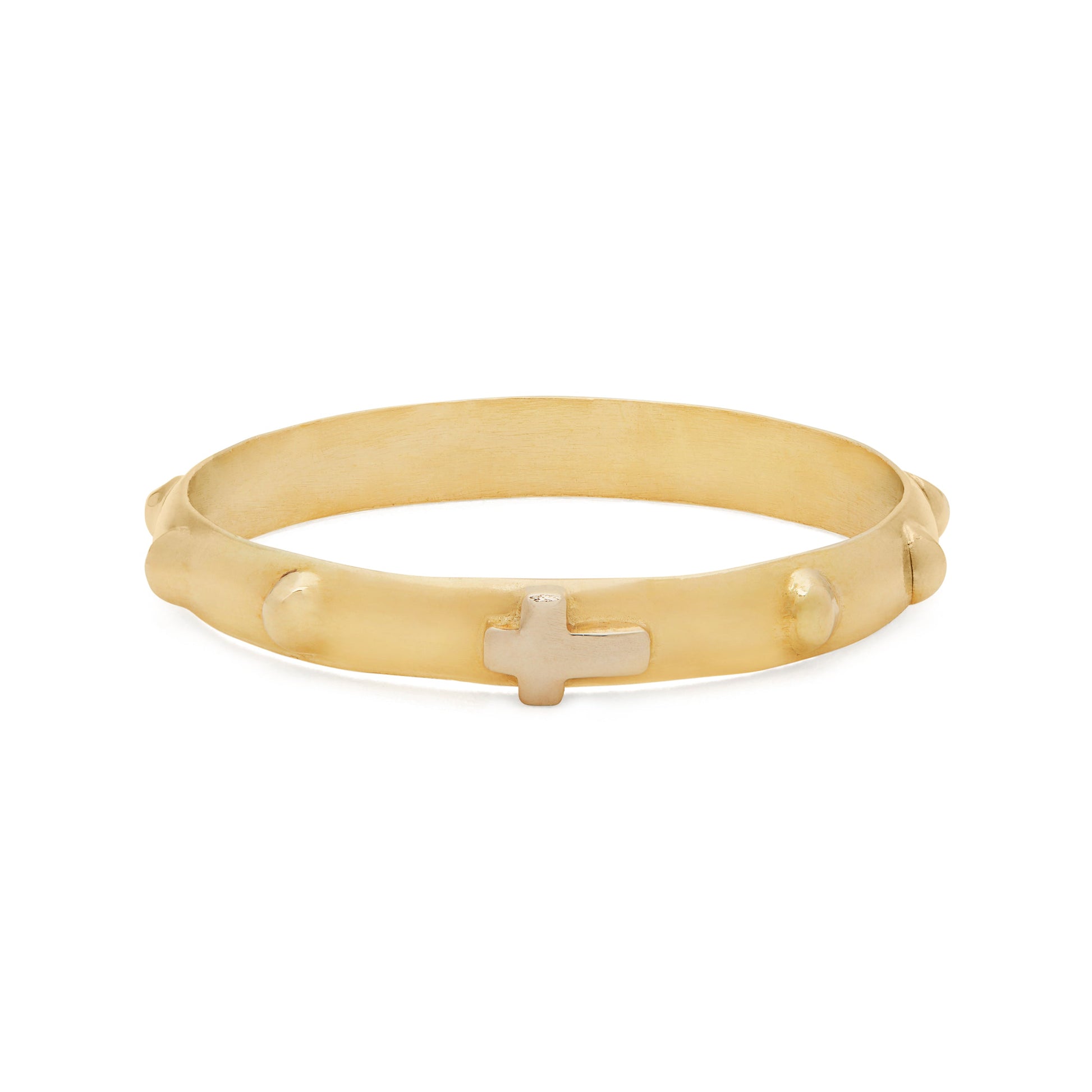 Yellow Gold Simple Rosary Ring MONDO CATTOLICO