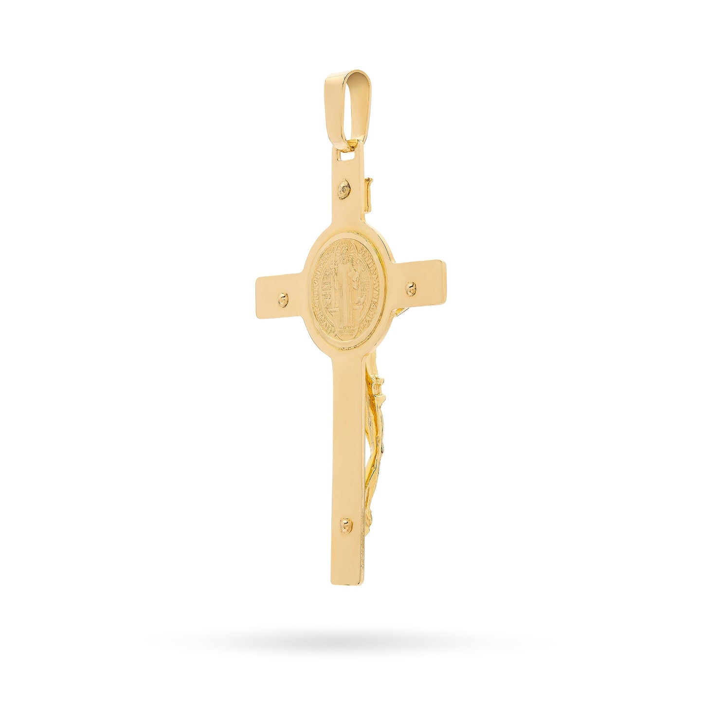 Mondo Cattolico Pendant Yellow Gold St. Benedict Crucifix Pendant