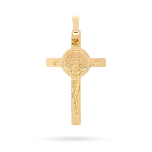 Mondo Cattolico Pendant Yellow Gold St. Benedict Crucifix Pendant