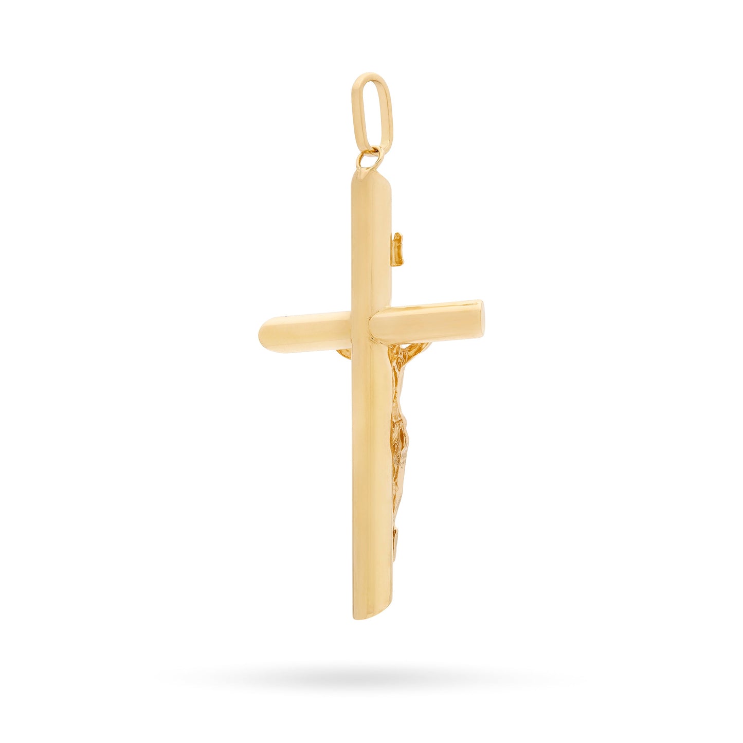 Mondo Cattolico Pendant 43 mm (1.69 in) Yellow Gold Truncated Crucifix Pendant
