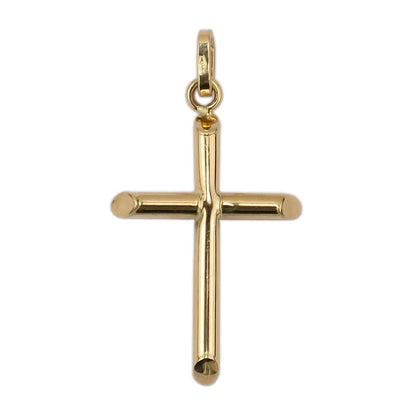 MONDO CATTOLICO Yellow Gold Tube Cross